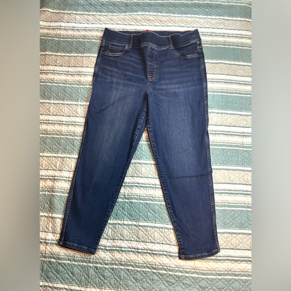 Spanx Women's Blue Jean Jeggings 2X High Waisted, Stretch Straight Leg - Picture 1 of 7